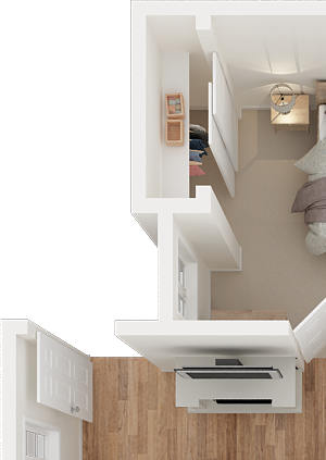Two bedroom floor plan